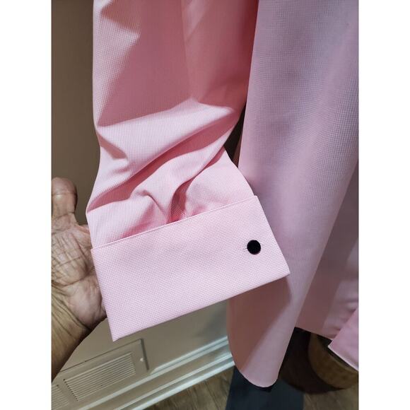 Pronto Uomo Mens Pink 100% Cotton Collared Long Sleeve Button Down Shirt Size 2X - Picture 5 of 10